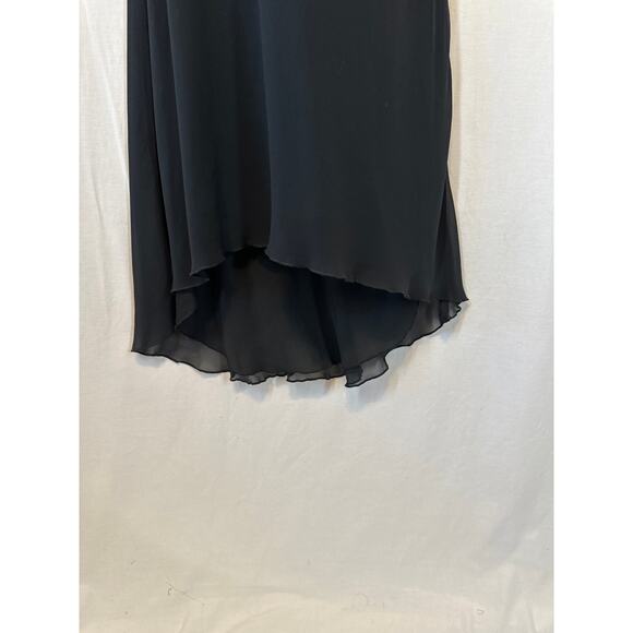 VTG CDC Dress Black 10 Sheer 2 Layers Asymmetrical Whimisgoth Dark Fairy - Picture 5 of 16